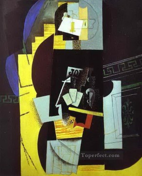 Pablo Picasso Painting - El jugador de cartas 1913 cubista Pablo Picasso